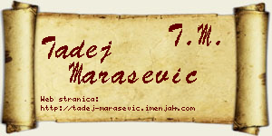 Tadej Marašević vizit kartica